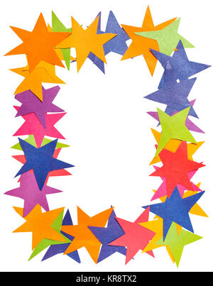 Telaio verticale da stelle di carta Foto Stock