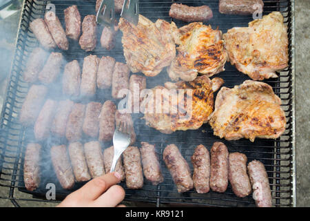 Carne alla griglia Foto Stock