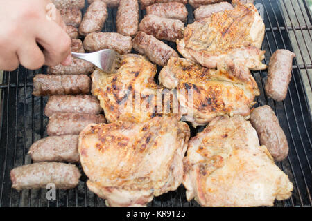 Carne alla griglia Foto Stock