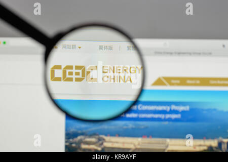 Milano, Italia - 10 agosto 2017: China Energy Engineering Group logo sulla homepage del sito web. Foto Stock