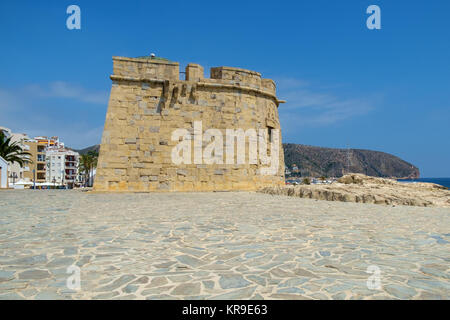 Castillo de Moraira, Moraira Costa Blanca, Spagna. Foto Stock