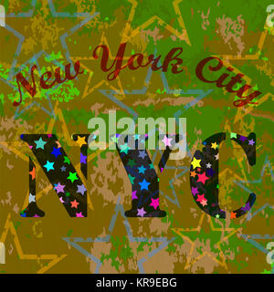 New York T-shirt emblema. Stellato Logo Basket Foto Stock