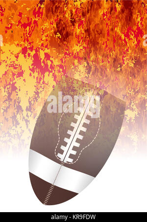 In fiamme ruggenti Football Foto Stock