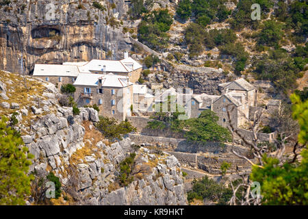 Pustinja Blaca deserto di pietra hermitage sull'isola di Brac Foto Stock