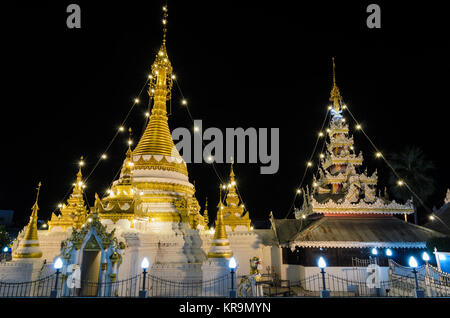 Wat Chong Klang, stile birmano tempio a Mae Hong Son, Thailandia Foto Stock