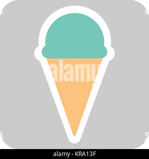 Cono gelato icona vettore isolato su sfondo. Dolce alla moda simbolo. Il logo Illustrazione Vettoriale