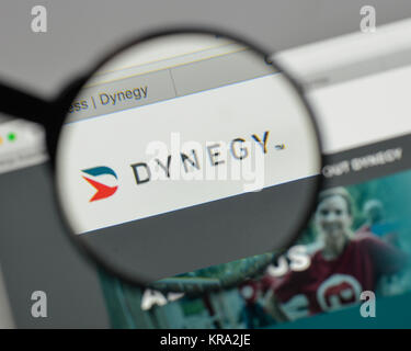 Milano, Italia - 10 agosto 2017: Dynegy logo sulla homepage del sito web. Foto Stock