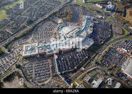 Una veduta aerea del Trafford Centre e fuori città shopping centre in Manchester Foto Stock