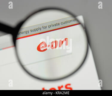 Milano, Italia - 10 agosto 2017: E.ON logo sulla homepage del sito web. Foto Stock