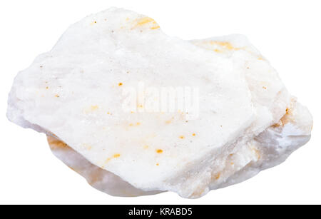 Pietra del minerale di barite isolato su bianco Foto Stock