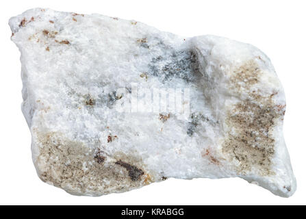 Pietra Carbonatite isolati su sfondo bianco Foto Stock