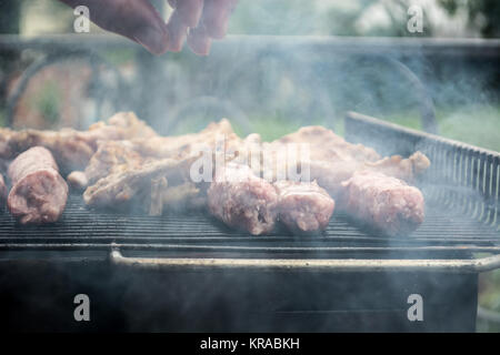 Carne alla griglia Foto Stock