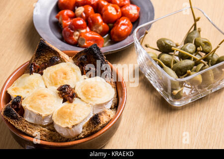 Deliziose tapas spagnole cibo Foto Stock