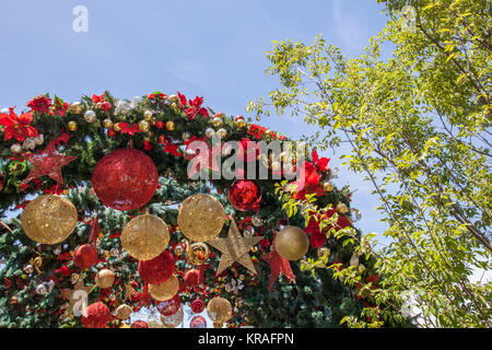 Melbourne, Australia - 16 dicembre 2017: Natale decorazioni a Federation Square Foto Stock