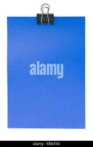 Bulldog clip sul documento Foto Stock