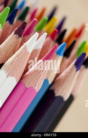 Chiudere l immagine di varie matite di colore Foto Stock