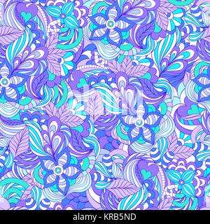 Modello con fiori astratti Illustrazione Vettoriale
