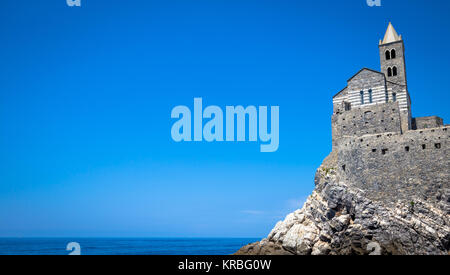 Porto Venere, Italia - Giugno 2016 - chiesa di San Pietro Foto Stock