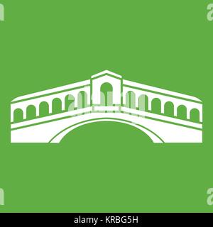 Ponte di Venezia Icon green Illustrazione Vettoriale