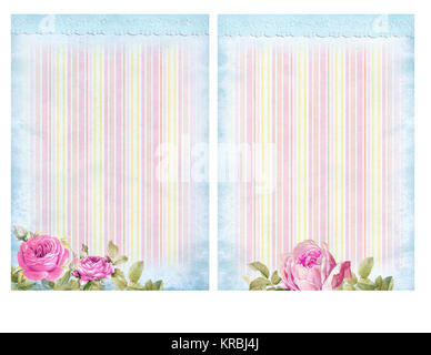 Shabby Chic sfondi con rose. Foto Stock