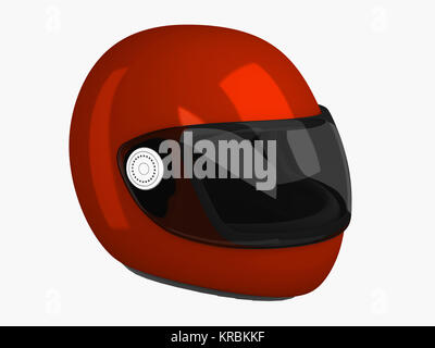 Moto casco . 3D . Oggetti isolati serie Foto Stock