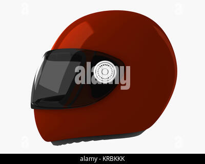 Moto casco . 3D . Oggetti isolati serie Foto Stock