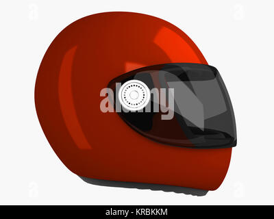 Moto casco . 3D . Oggetti isolati serie Foto Stock