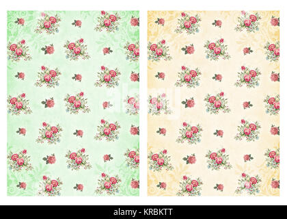 Shabby Chic sfondi con rose Foto Stock