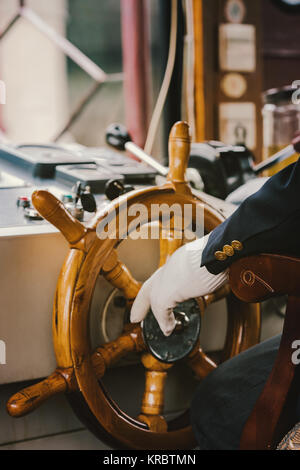 Capitano ruota in dettaglio Foto Stock