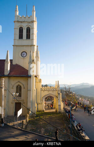 La Chiesa di Cristo in Shimla, la seconda più antica chiesa in India del Nord Foto Stock