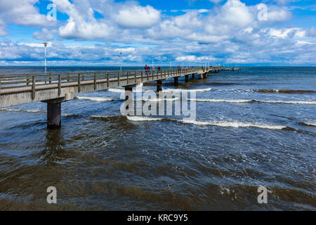 Il molo di Ahlbeck sull isola di Usedom Foto Stock