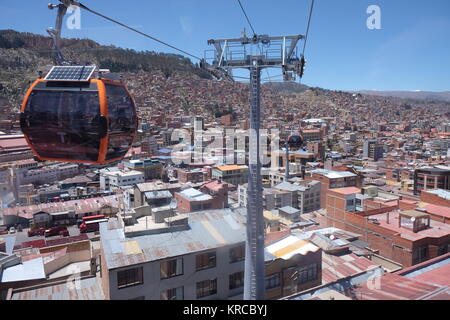 Mi Teleferico, sistema della cabinovia di La Paz in Bolivia Foto Stock