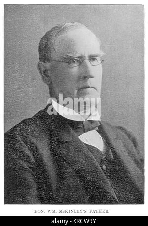 WILLIAM McKINLEY'S padre William McKinley, padre del venticinquesimo Presidente degli Stati Uniti. Data: 1807 - 1892 Foto Stock