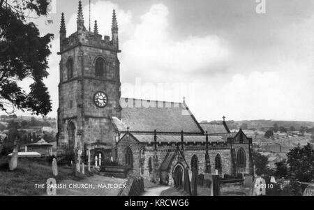 St Giles Parish Church, Matlock, Derbyshire Foto Stock