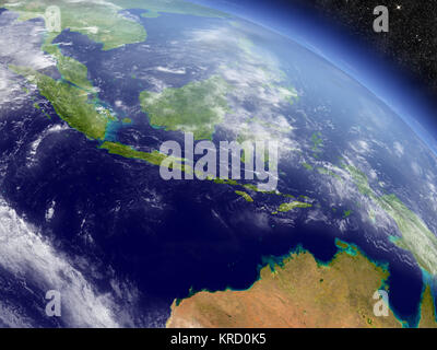 Indonesia dallo spazio Foto Stock