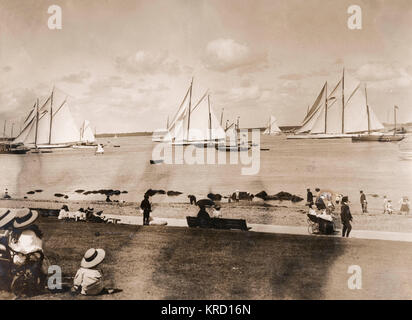 Giorno di apertura della settimana di Cowes Foto Stock