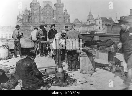 Mausoleo di Lenin, costruzione, Piazza Rossa Foto Stock