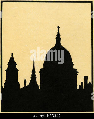 Cattedrale di San Paolo in silhouette Foto Stock