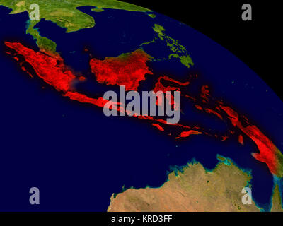 Indonesia dallo spazio Foto Stock
