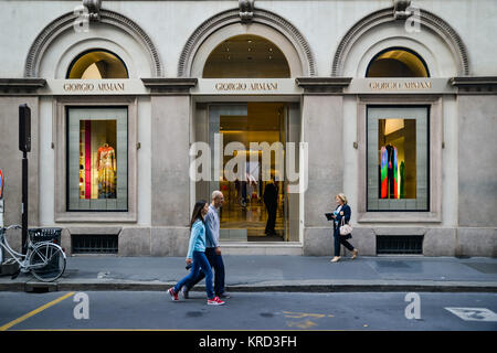 Milano - 24 Settembre 2017: Giorgio Armani store a Milano Foto Stock