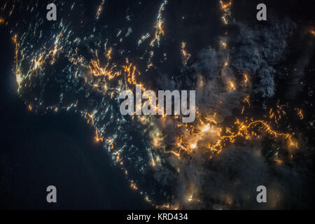 ISS-36 vista notturna del sudovest di Arabia Saudita Foto Stock