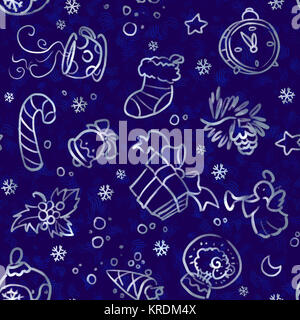 Natale e Anno Nuovo modello senza giunture Foto Stock