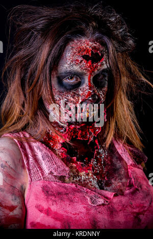 Ragazza Zombie ritratto Foto Stock