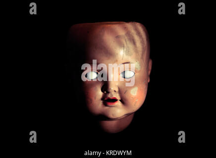 Creepy doll face Foto Stock