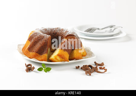 Marmo torta bundt Foto Stock