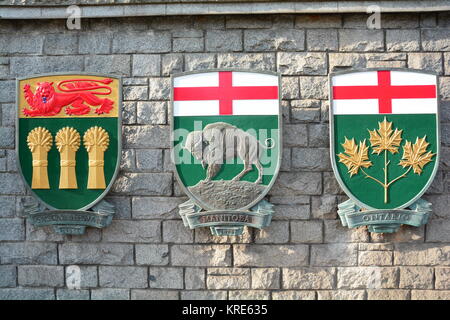 Saskatchewan, Manitoba e Ontario stemma provinciale. Foto Stock