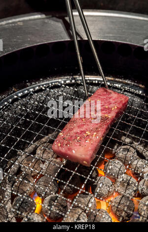 Grigliata di wagyu controfiletto yakiniku Foto Stock