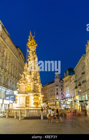 Vienna, Austria monumento di peste Foto Stock