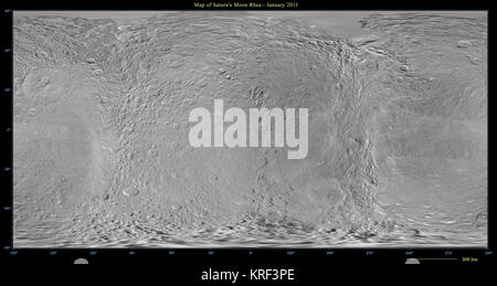 Rhea mappa 2011 PIA12821 Foto Stock