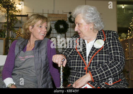 Simoneta Gomez-Acebo e principessa Pilar de Borbon partecipare all'apertura del Nuevo futuro mercato al Palacio de Cristal offre: Simoneta Gomez Acebo, Principessa Pilar de Borbon dove: Madrid, Spagna Quando: 18 Nov 2017 Credit: Oscar Gonzalez/WENN.com Foto Stock